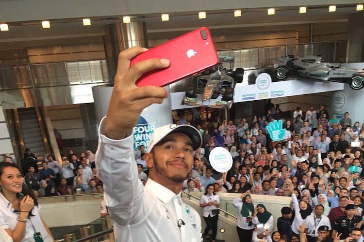 Lewis Hamilton in Malaysia