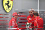 Kimi Räikkönen, Maurizio Arrivabene und Sebastian Vettel