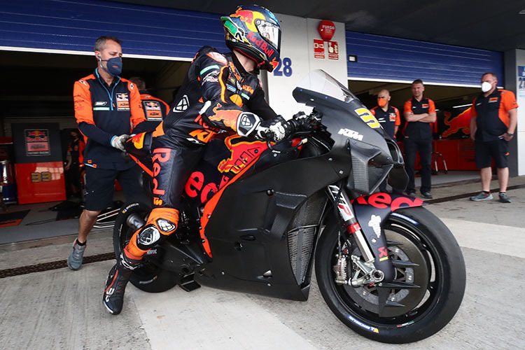 Brad Binder mit dem KTM-2022-Prototyp