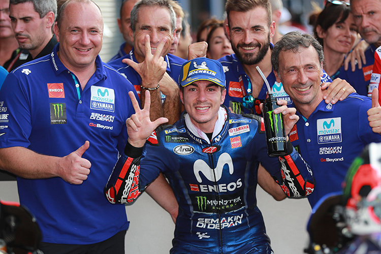 Maverick Vinales und Yamaha freuten sich über Platz 3