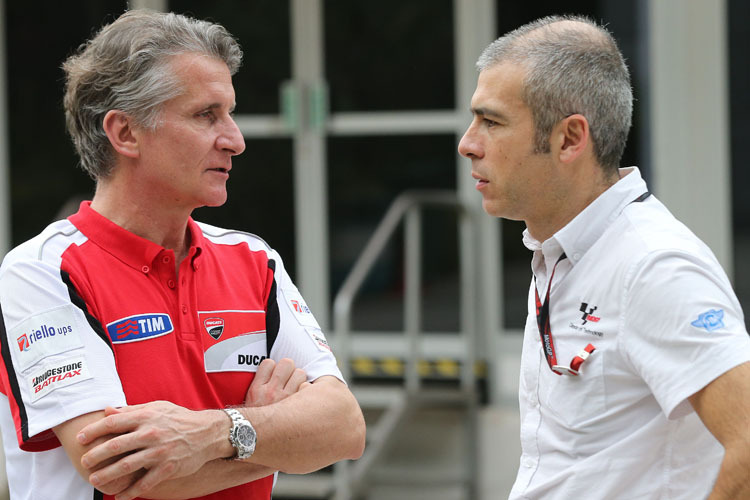 Ducati-Teamchef Ciabatti und Cecchinelli