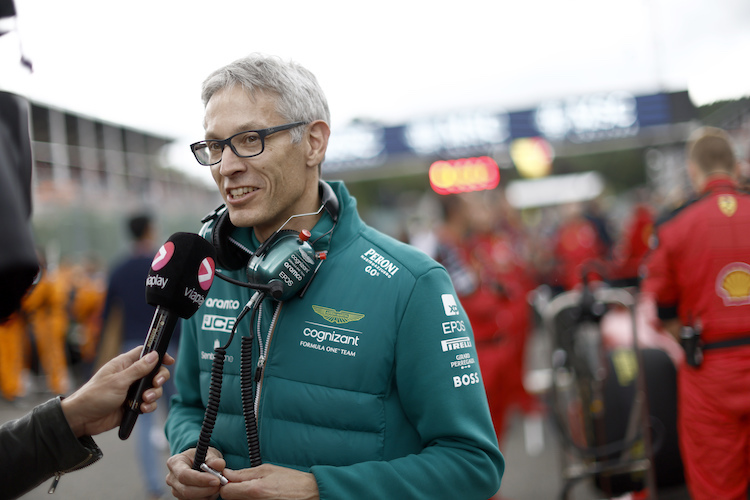 Aston Martin-Teamchef Mike Krack freute sich nach dem Belgien-GP: «Wir waren am Sonntag konkurrenzfähiger als am Vortag»