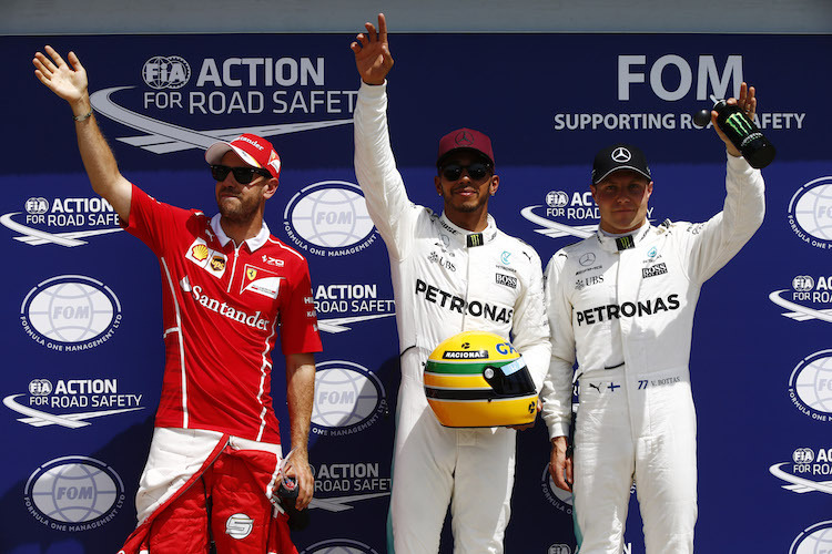 Vettel, Hamilton, Bottas