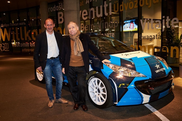 Manfred Stohl und FIA-Präsident Jean Todt (re.)