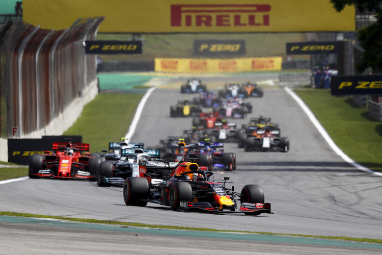 Max Verstappen war beim Start und im Ziel der Erste