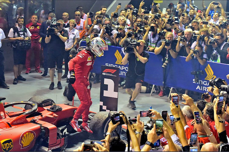 Sebastian Vettel: Sieg in Singapur
