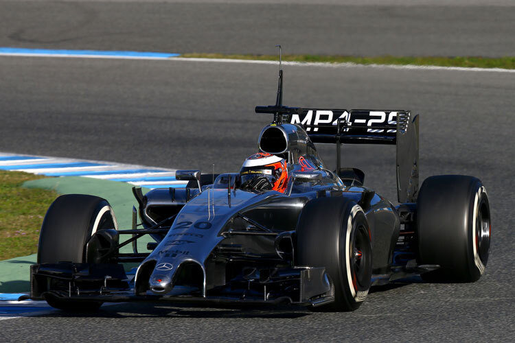 Kevin Magnussen gab am Donnerstag sein Debüt im McLaren