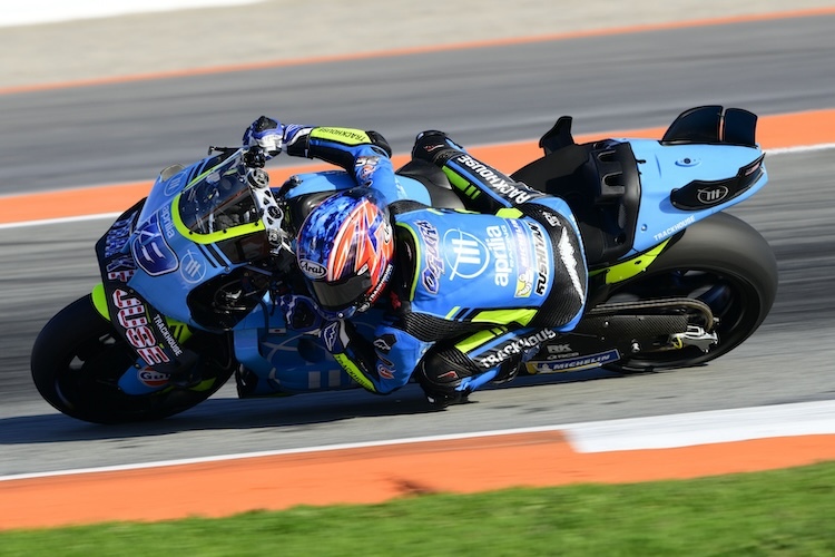 Beim Valencia-Test arbeite Trackhouse am Chassis der Aprilia