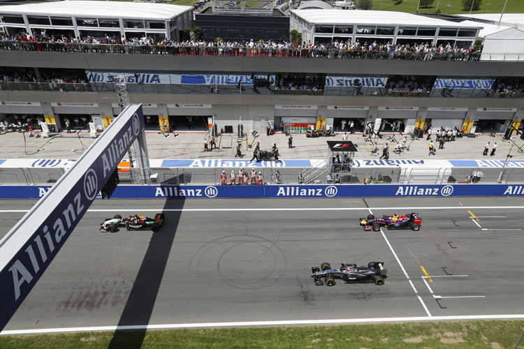 Start zum Österreich-GP: Da war die Welt für Sebastian Vettel noch in Ordnung