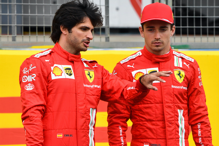 Carlos Sainz und Charles Leclerc