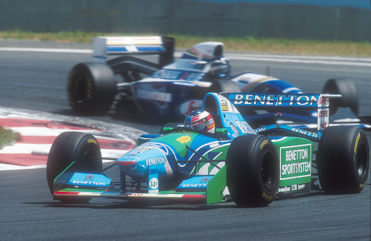 Michael Schumacher 1994 vor Damon Hill