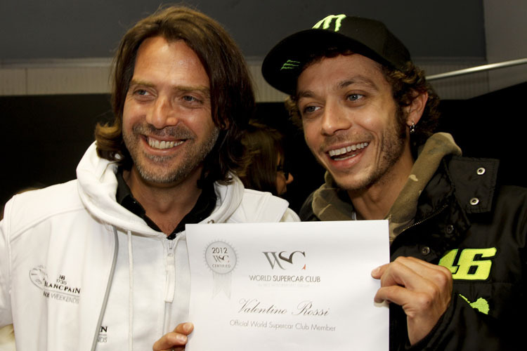 Rossi und BES-Promoter Stéphane Ratel strahlen um die Wette