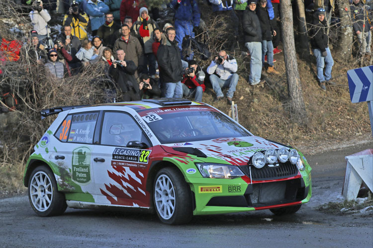 WRC2-Zweiter nach der ersten Etappe – der deutsche Skoda-Pilot Armin Kremer
