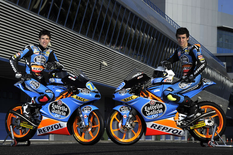 Teamkollegen bei Estrella Galicia 0,0: Márquez (li.) und Rins