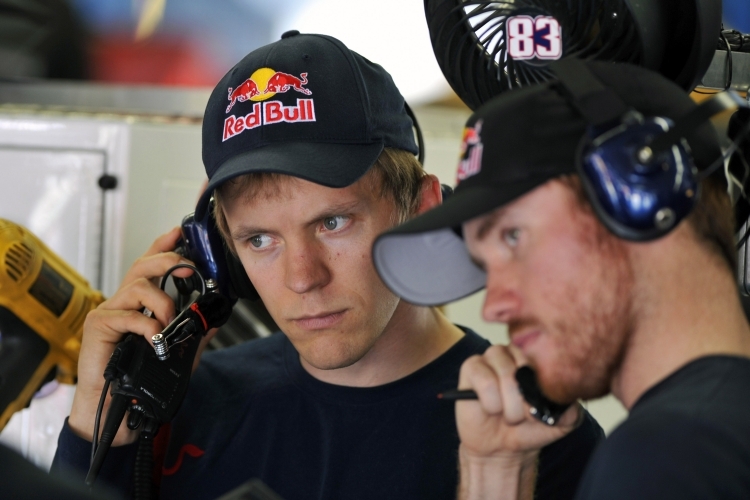 Brian Vickers (re.) im Mai zusammen mit Mattias Ekström