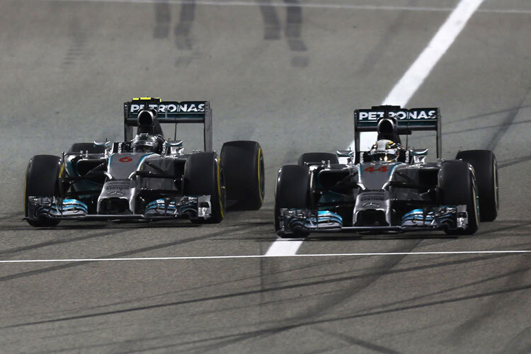 Lewis Hamilton und Nico Rosberg schenkten sich nichts