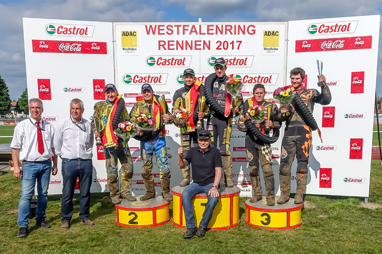 Das Podest der Sidecars in Lüdinghausen