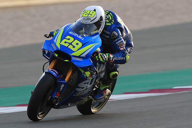 Andrea Iannone auf der Suzuki in Katar