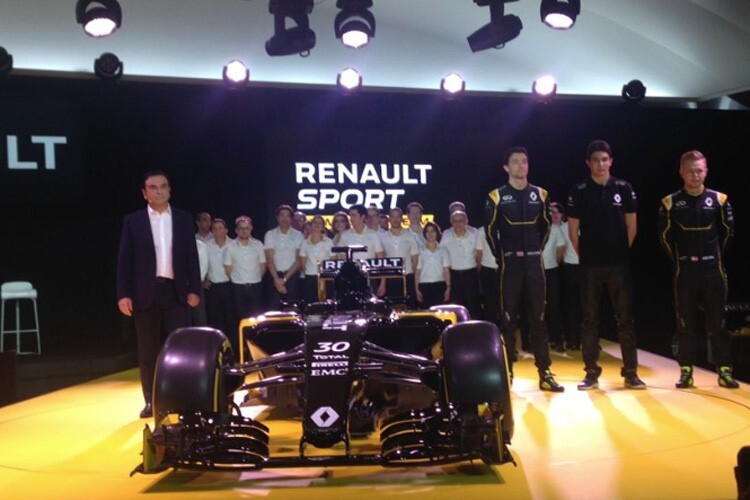Renault-CEO Carlos Ghosn (links) bei der Team-Präsentation