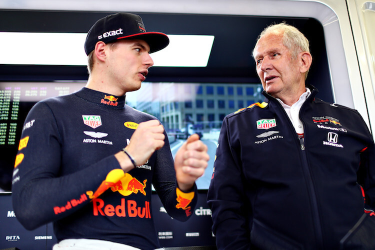 Max Verstappen und Dr. Helmut Marko