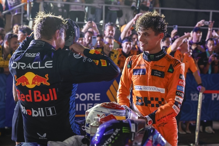 Lando Norris weiss, dass Max Verstappen ein harter Gegner ist