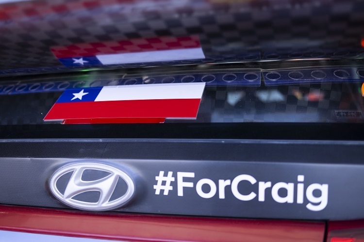 Auch in Chile gedachte Hyundai dem tödlich verunglückten Craig Breen