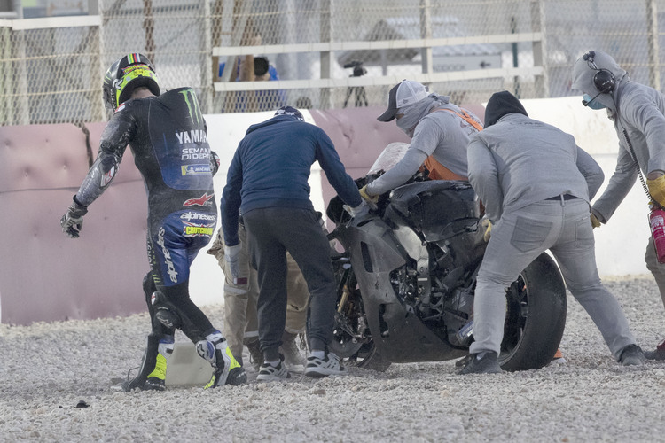 Yamaha-Testfahrer Cal Crutchlow stürzte am Sonntag
