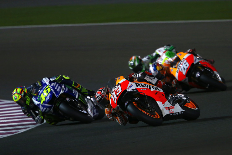 Katar-GP: Rossi (46) gegen Marquez (93), Pedrosa und Bautista