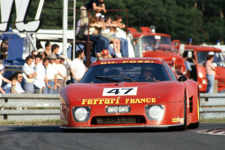 Der Ferrari von Ballot-Léna/Andruet/Regout in Le Mans 1981
