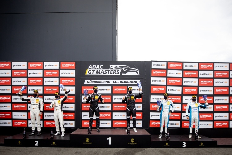 Das Podium des ADAC GT Masters ist 2020 satte 14 Meter breit