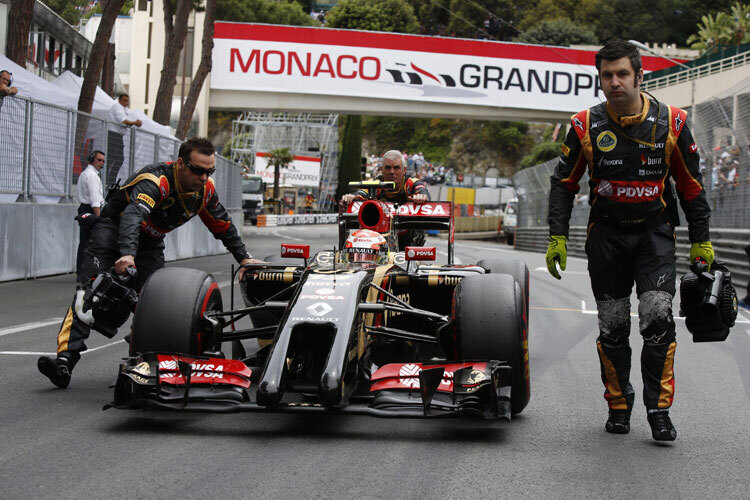 In Monaco war das Rennen für Pastor Maldonado schon vor dem Start gelaufen