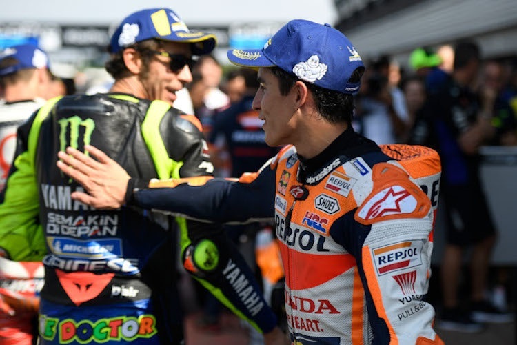 Trifft Marc Márquez im Parc Fermé von Misano auf Valentino Rossi?