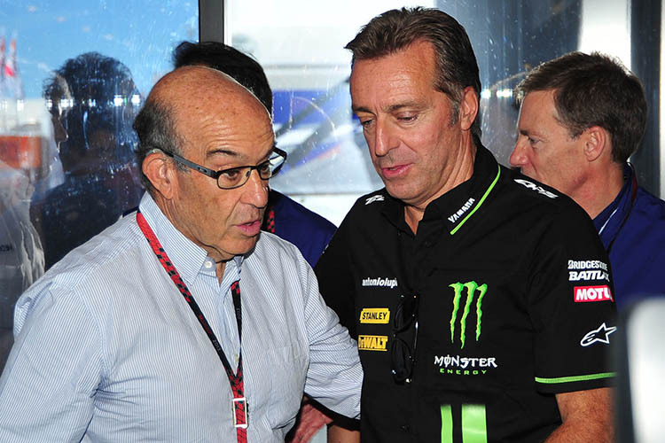 Dorna-CEO Carmelo Ezpeleta mit IRTA-Präsident Hervé Poncharal