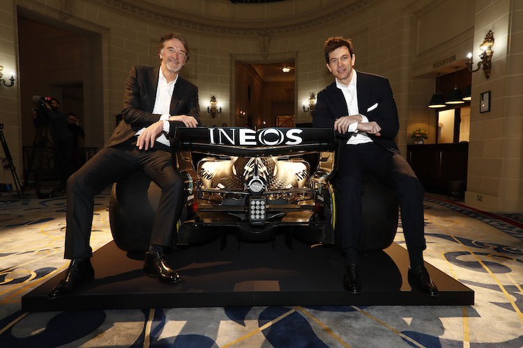 Mercedes-Teamchef Toto Wolff (rechts) mit Ineos-Boss Sir Jim Ratcliffe