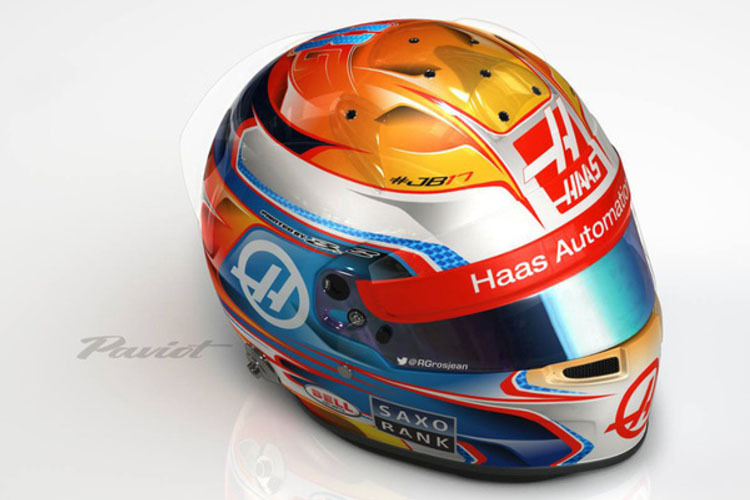 Mehr Farbe: Romain Grosjeans neuer Helm