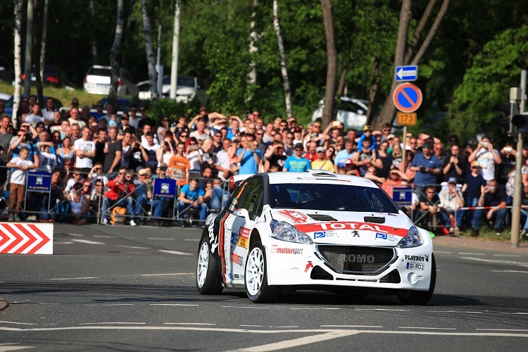 Philipp Knof beim zweiten Start im Peugeot 208 T16 R5