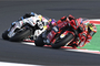Im Ziel trennten Pecco Bagnaia (vorne) und Enea Bastianini nur 0,034 sec