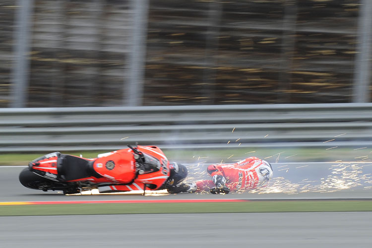 Andrea Dovizioso: Bei Ducati stieg seine Sturzquote
