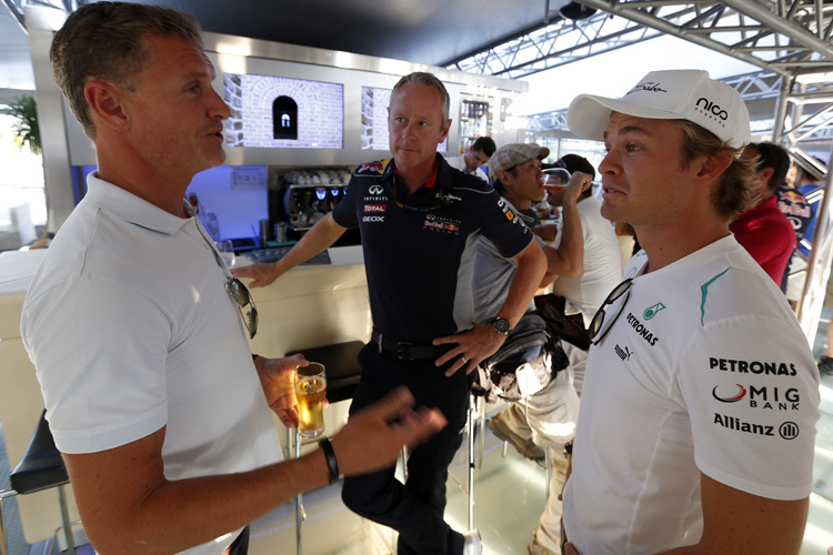 David Coulthard mit Nico Rosberg