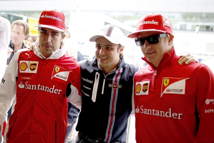 Fernando Alonso, Felipe Massa & Kimi Räikkönen