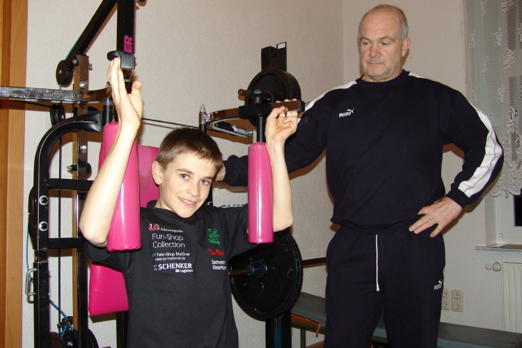 Toni Riedel und sein Trainer Peter Posern.