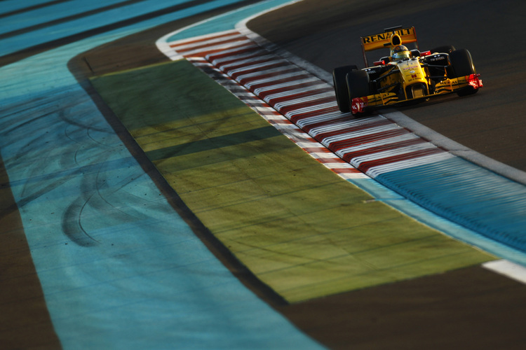 Kubica im Renault-Chassis in Abu Dhabi