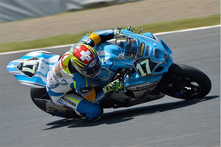 Dominique Aegerter macht auf dem Suzuki-Superbike eine gute Figur