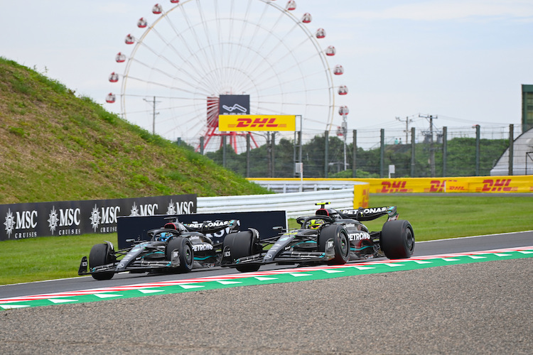 George Russell und Lewis Hamilton