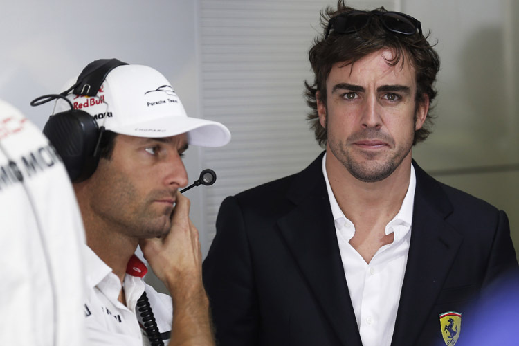 Fernando Alonso traf in Le Mans auch einige frühere Kontrahenten wie den ehemaligen Red Bull Racing-Piloten Mark Webber