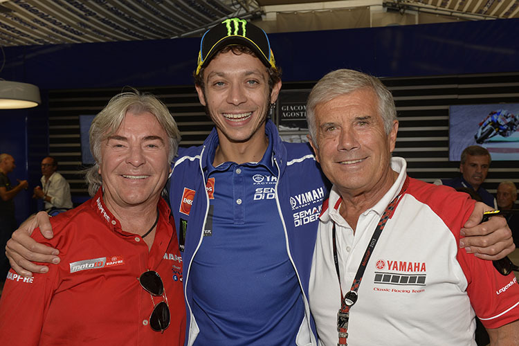 Ángel Nieto, Valentino Rossi und Giacomo Agostini