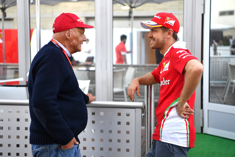Lauda und Vettel in Austin 2016