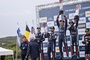 Das Siegerpodium mit vier Hyundai-Piloten