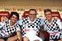 Stefano Domenicali 2016 mit Carlos Sainz und Mick Schumacher