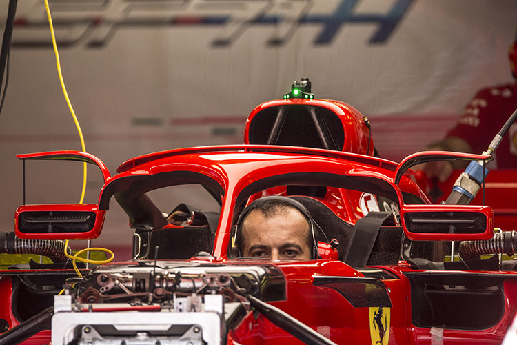 Ferrari: Die Rückspiegel sind am Halo angebracht